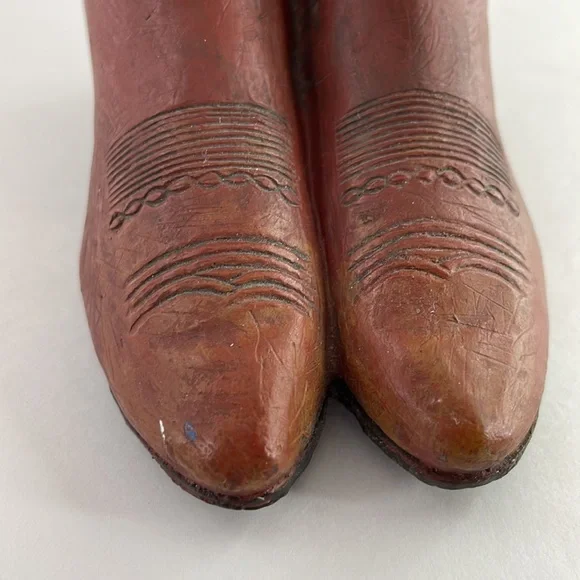 Mini Glass Ceramic Cowboy Boot Pen Holder Western Cowboy Decor - Picture 9 of 14